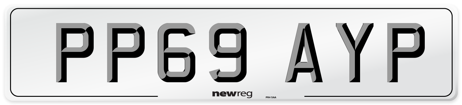 PP69 AYP Number Plate from New Reg